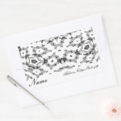Muzieknoten_ Rechthoekige Sticker (Envelop)