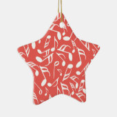 Muzieknoten Red Keramisch Ornament (Rechts)