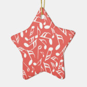 Muzieknoten Red Keramisch Ornament (Links)