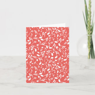 Muzieknoten Red Notitiekaartje
