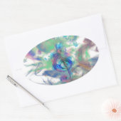 Muzieknoten roken, kleurrijk afbeelding ovale sticker (Envelop)