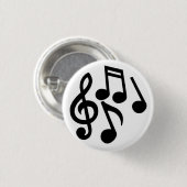 Muzieknoten Ronde Button 3,2 Cm (Voorkant /achterkant)