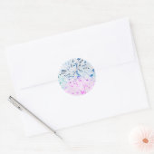 Muzieknoten Ronde Sticker (Envelop)
