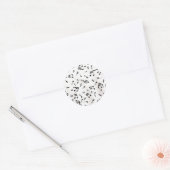 Muzieknoten Ronde Sticker (Envelop)