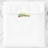Muzieknoten Ronde Sticker (Tas)