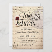  Muzieknoten Roos Dome Fairytale bruiloft Kaart (Voorkant)