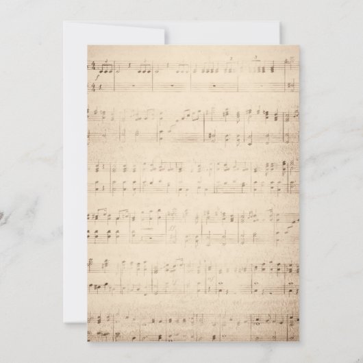  Muzieknoten Roos Dome Fairytale bruiloft Kaart (Achterkant)