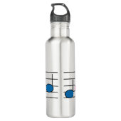 Muzieknoten Roze Blauw Paarse Geel Waterfles (Achterkant)
