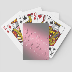 Muzieknoten Roze Maneschijn Speelkaarten