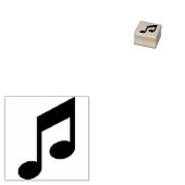 Muzieknoten rubberstempel (Gestempeld)