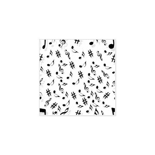 Muzieknoten Rubberstempel (Afrduk)