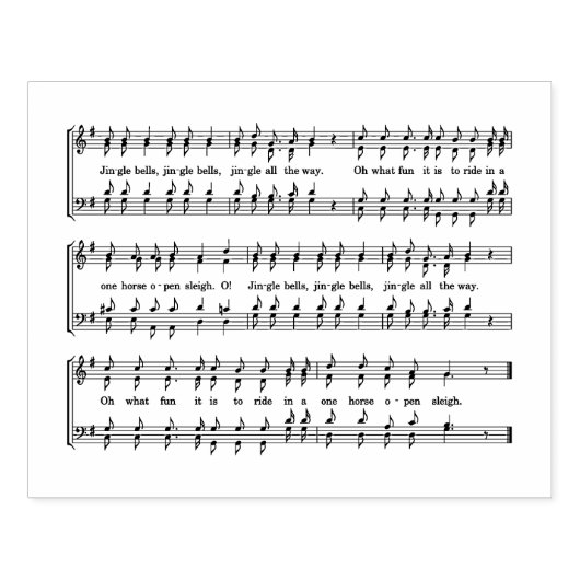 Muzieknoten Rubberstempel (Afrduk)