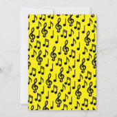 Muzieknoten Schattigee Kinder 1e verjaardag Kaart (Achterkant)