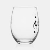 Muzieknoten Score Design Wijnglas Wijnglas Zonder Voet (Rechts)
