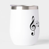 Muzieknoten Score Ontwerp Thermische Wijn Tumbler (Rechts)