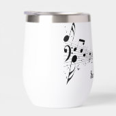 Muzieknoten Score Ontwerp Thermische Wijn Tumbler (Rechts)