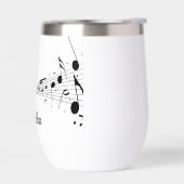Muzieknoten Score Ontwerp Thermische Wijn Tumbler (Links)