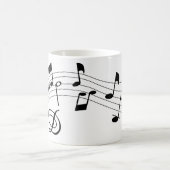 Muzieknoten Script Monogram Aangepaste kleur Koffiemok (Center)