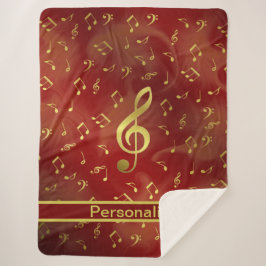 muzieknoten, Sherpa Blankets, vaartuigen, vakantie Sherpa Deken