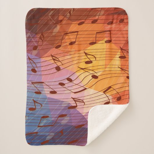 Muzieknoten Sherpa Deken (Voorkant)