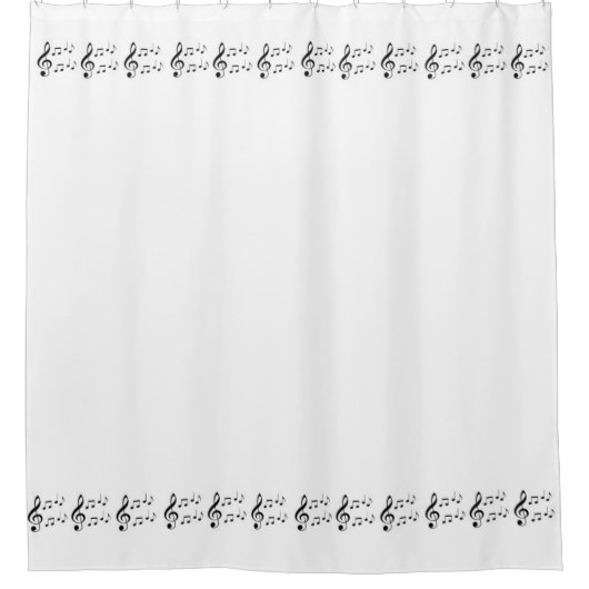 "Muzieknoten" Shower Curtain Douchegordijn (Voorkant)