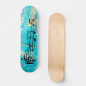 Muzieknoten Skateboard (Voorkant)