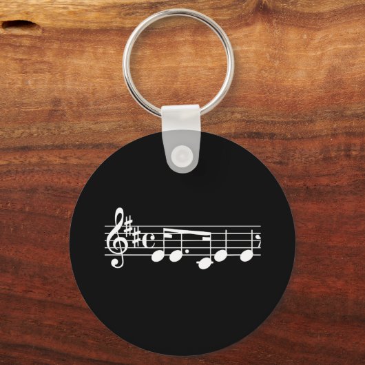 Muzieknoten Sleutelhanger (Achterkant)