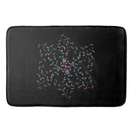 muzieknoten Ster op zwart Badmat