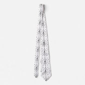 Muzieknoten, stijlvol, zwart en wit stropdas (Achterkant)