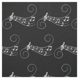 Muzieknoten Stof