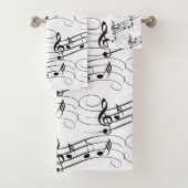 Muzieknoten stroom bad handdoek (Insitu)