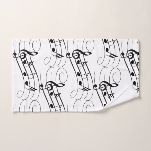 Muzieknoten stroom bad handdoek (Handdoek)