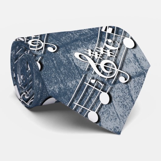 Muzieknoten Stropdas (Opgerold)