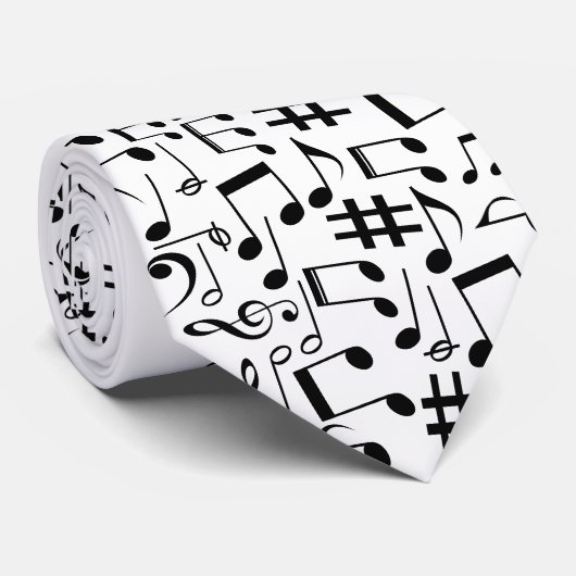 Muzieknoten Stropdas (Opgerold)