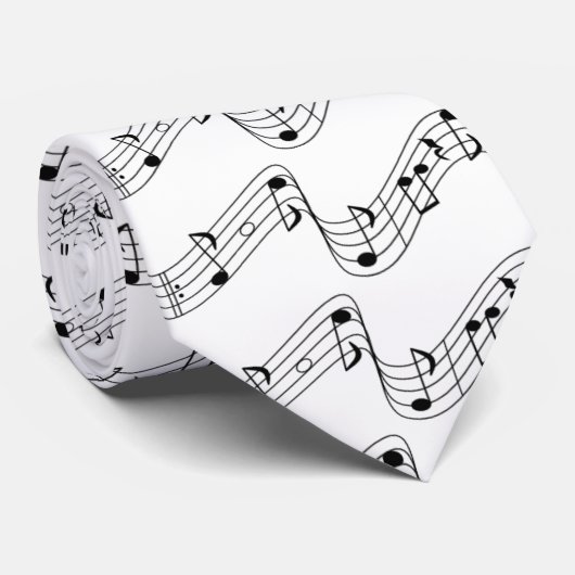 Muzieknoten Stropdas (Opgerold)