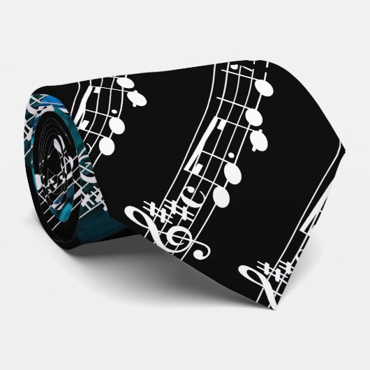 Muzieknoten Stropdas (Opgerold)