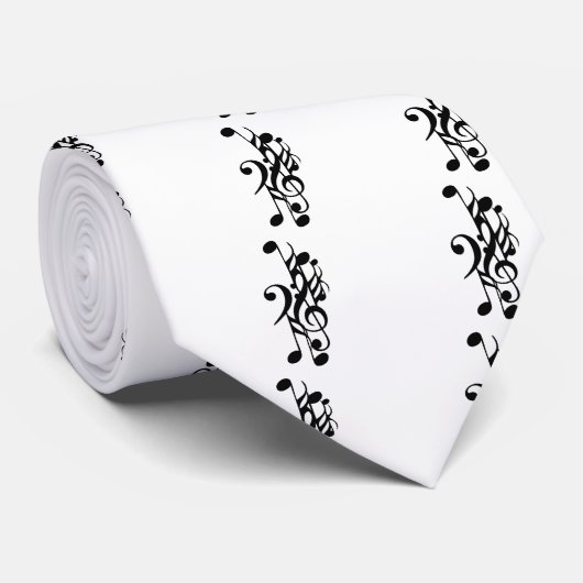 Muzieknoten Stropdas (Opgerold)