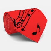 Muzieknoten Stropdas (Opgerold)