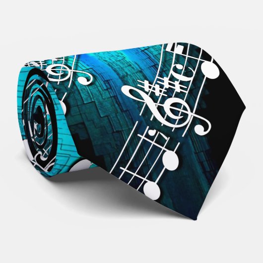 Muzieknoten Stropdas (Opgerold)