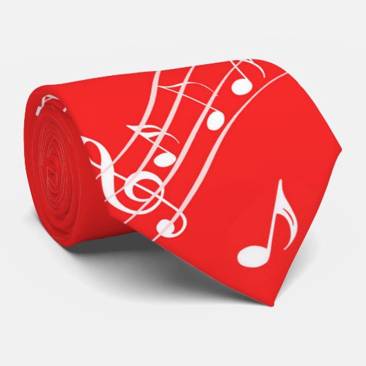 Muzieknoten Stropdas (Opgerold)