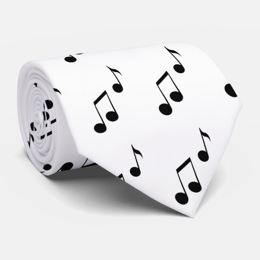 Muzieknoten_ Stropdas_ door Elenne Boothe Stropdas (Opgerold)