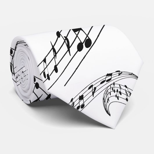 MUZIEKNOTEN-STROPDAS STROPDAS (Opgerold)