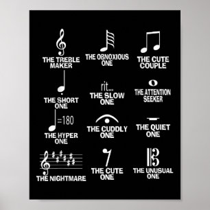 Muzieknoten Symbool Definitie Humor Grappig Christ Poster