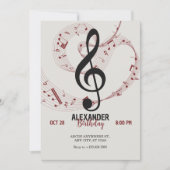 Muzieknoten symfonie  kaart (Voorkant)