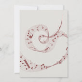 Muzieknoten symfonie  kaart (Achterkant)