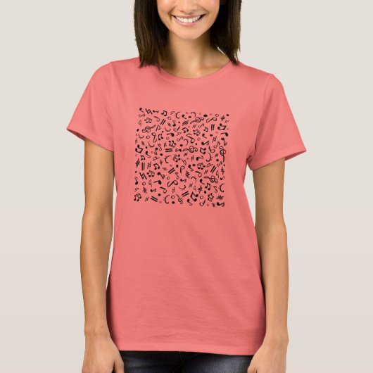 muzieknoten t-shirt (Voorkant)