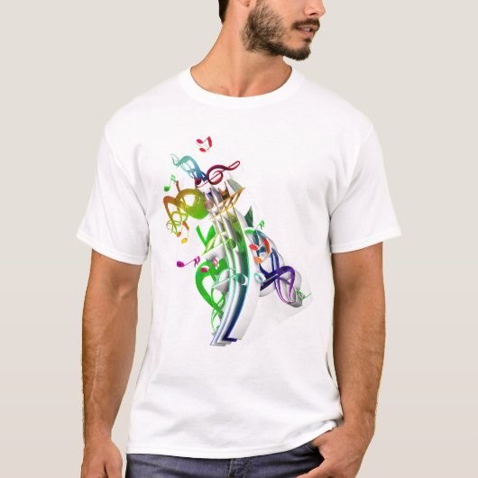 Muzieknoten T-shirt (Voorkant)