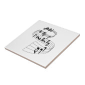 Muzieknoten Tegeltje (Zijkant)