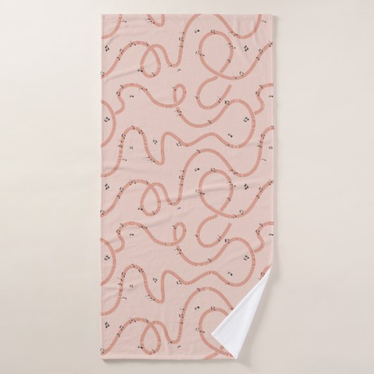 Muzieknoten Teken extra Roze Badhanddoek (Badhanddoek)