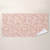 Muzieknoten Teken extra Roze Badhanddoek (Badhanddoek)